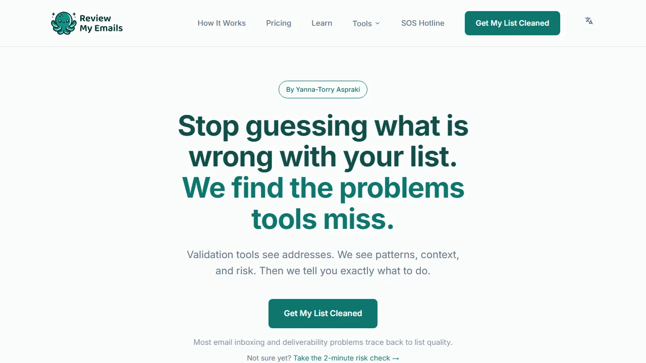 reviewmyemails.com - Email Deliverability Monitoring Platform for Businesses screenshot