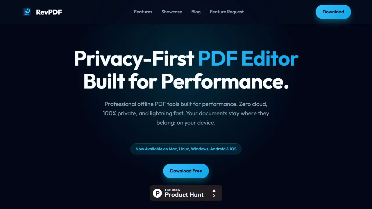 revpdf.com - Simple Cross-Platform PDF Editor screenshot