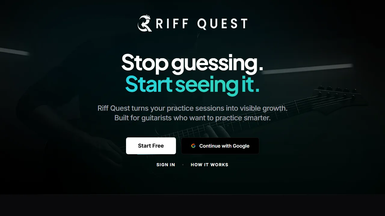 riff.quest - Free Music Practice Tracker for Musicians screenshot