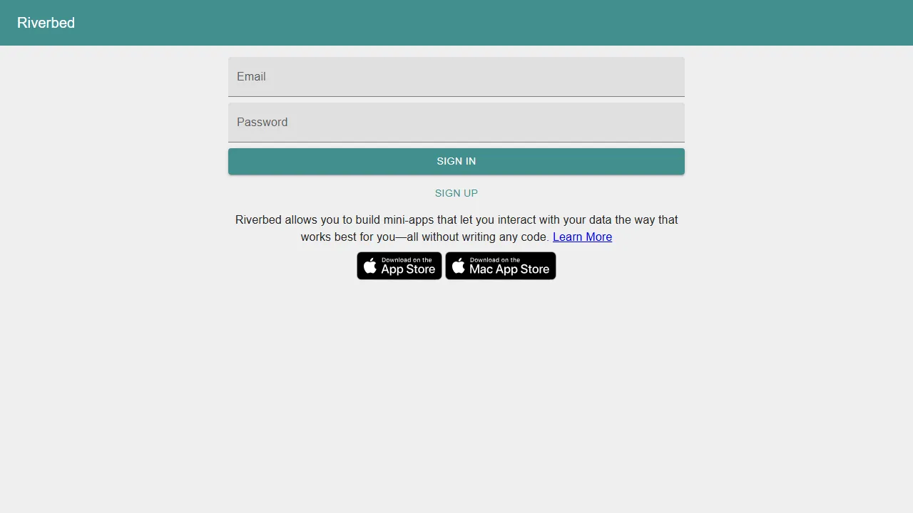 riverbed.app - Mobile Application Platform For App Development screenshot