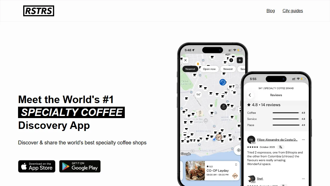 roasters.app - Find Top Rated Coffee Near Me screenshot