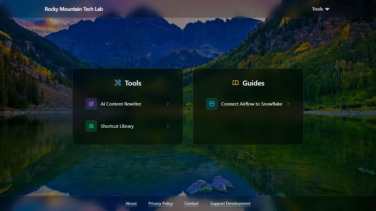 rockymountaintechlab.com - Free Oracle Developer Tools and IDE's screenshot
