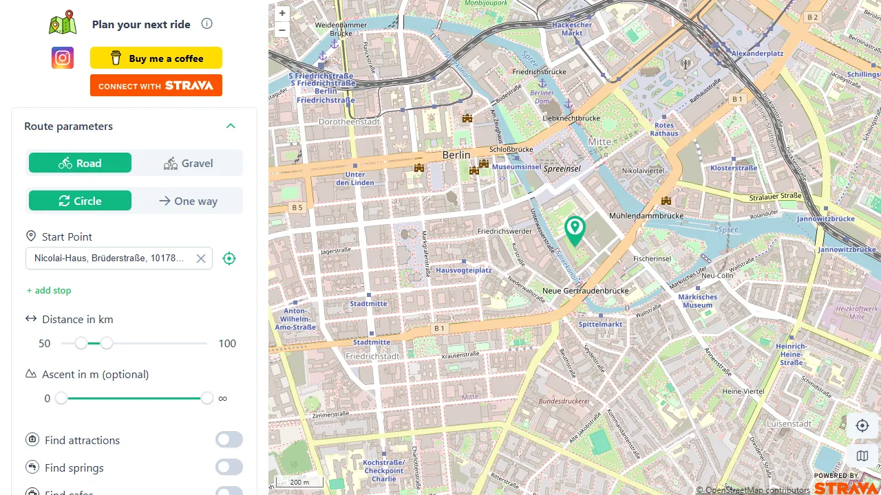 routecycle.com - Find the Best Bicycle Route Planner Online screenshot