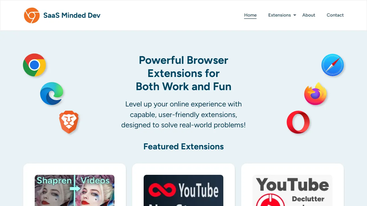 saasminded.dev - Free Software Tools for Digital Life screenshot