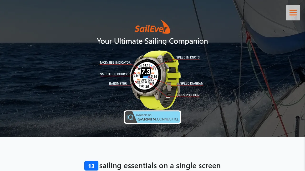 sailever.com - Apple Watch Sailing App - Smartwatch Essentials screenshot