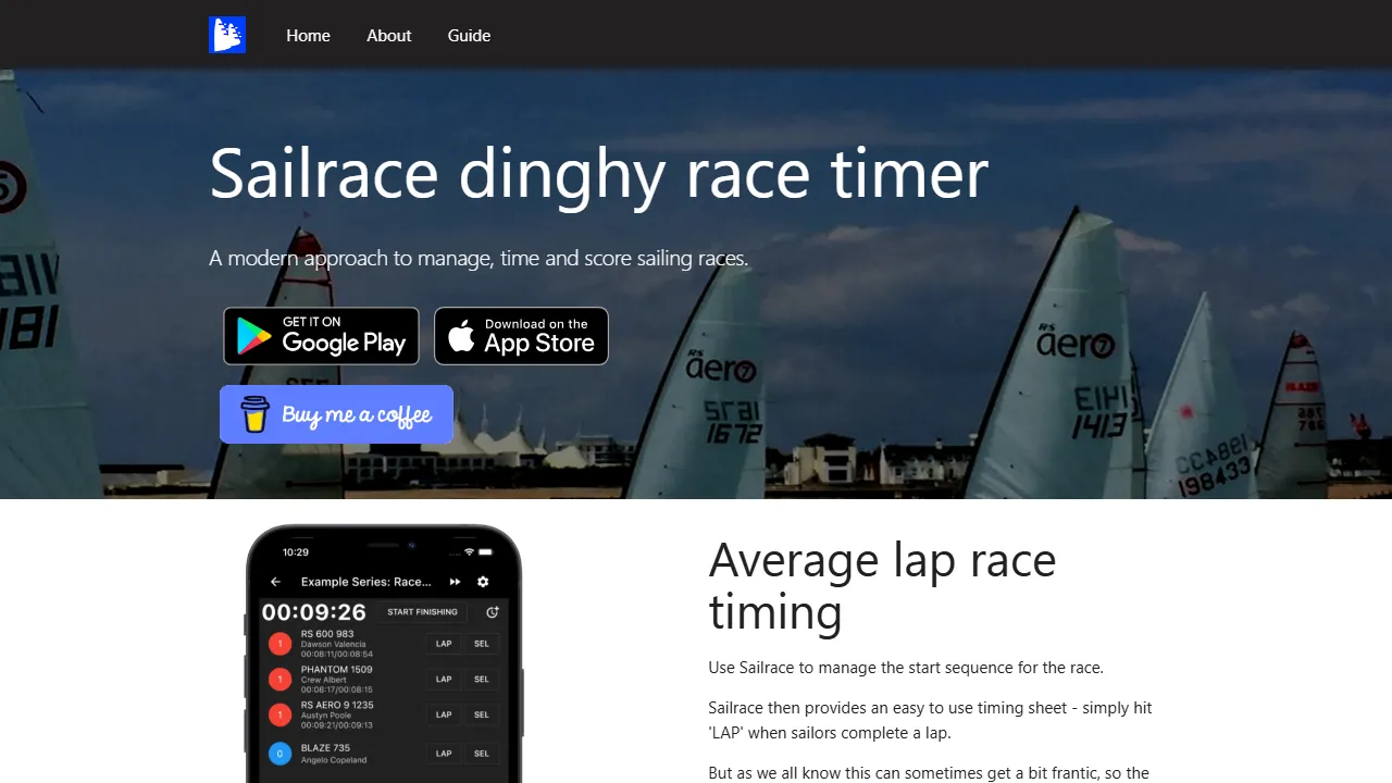 sailrace.app - Free Sail Race Dinghy Timer App screenshot