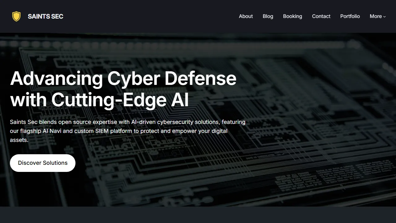 saintssec.org - Open Source Security AI Assistant Tool screenshot