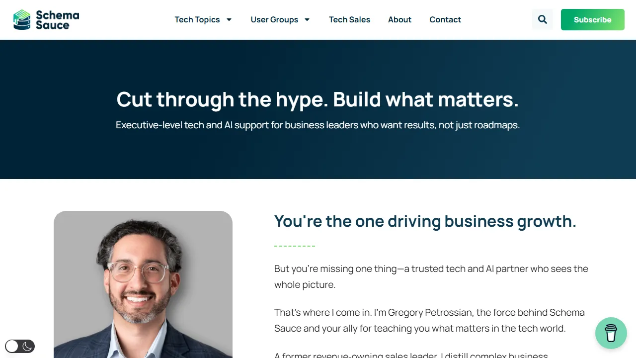 schemasauce.com - Data Integration for Business Transformation screenshot