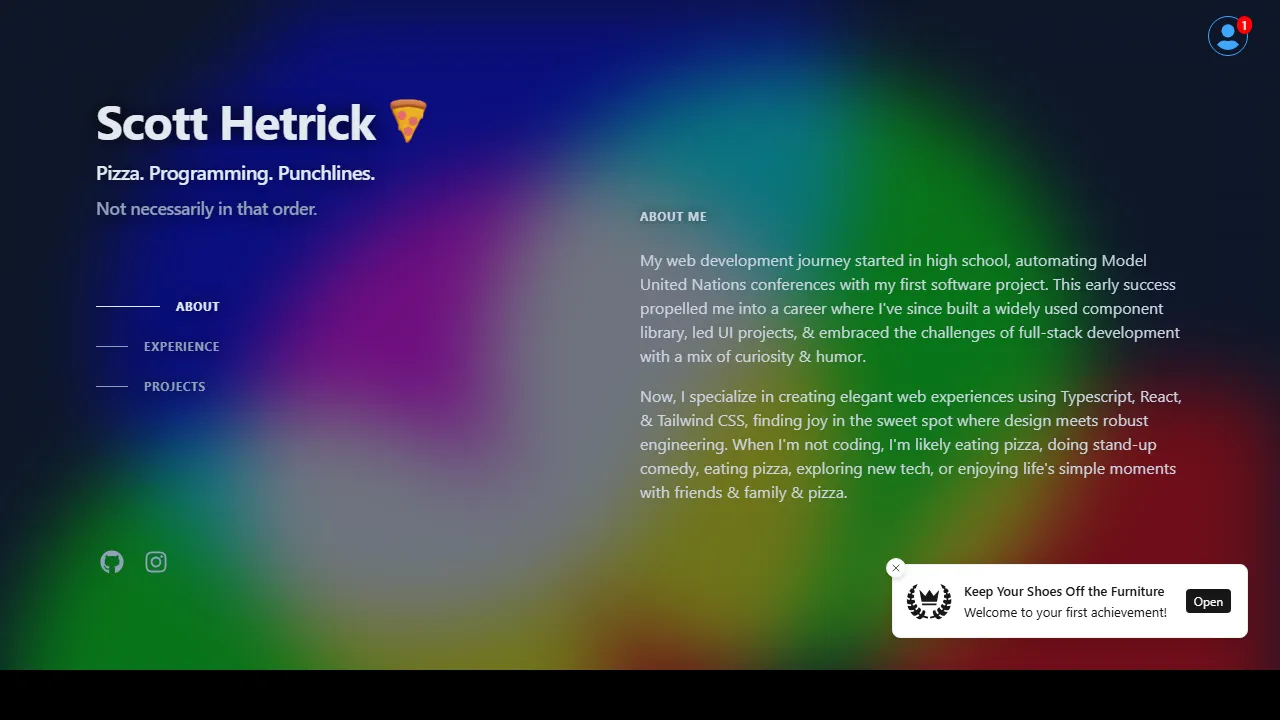 scottjhetrick.com - Free Website Application for Online Community screenshot