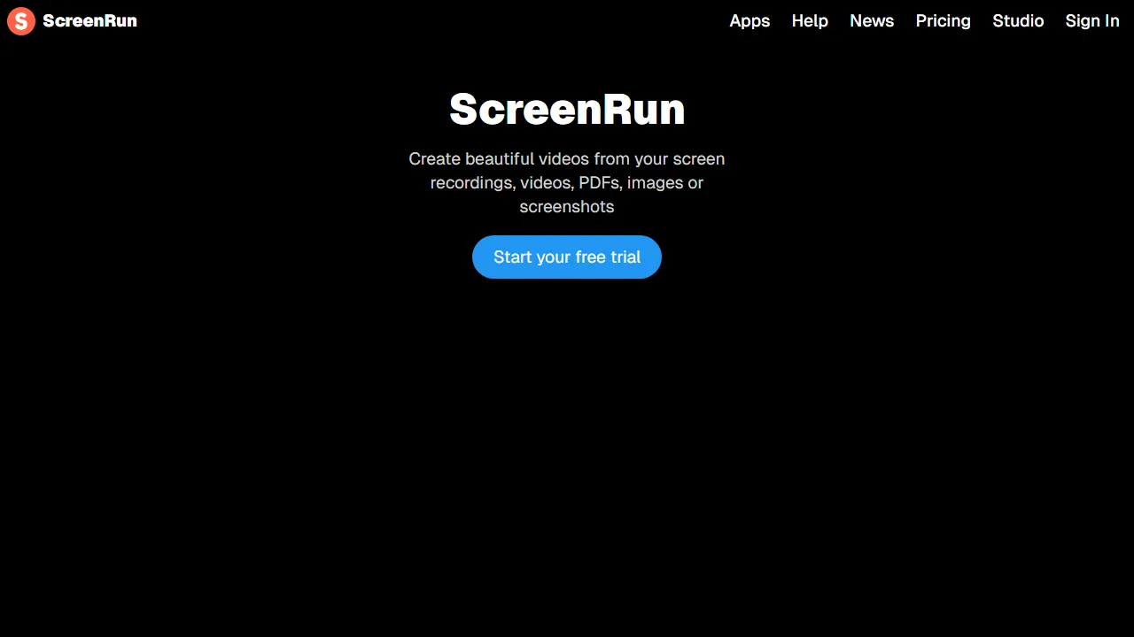 screenrun.app - Screen Share Online - Desktop Sharing Tool screenshot