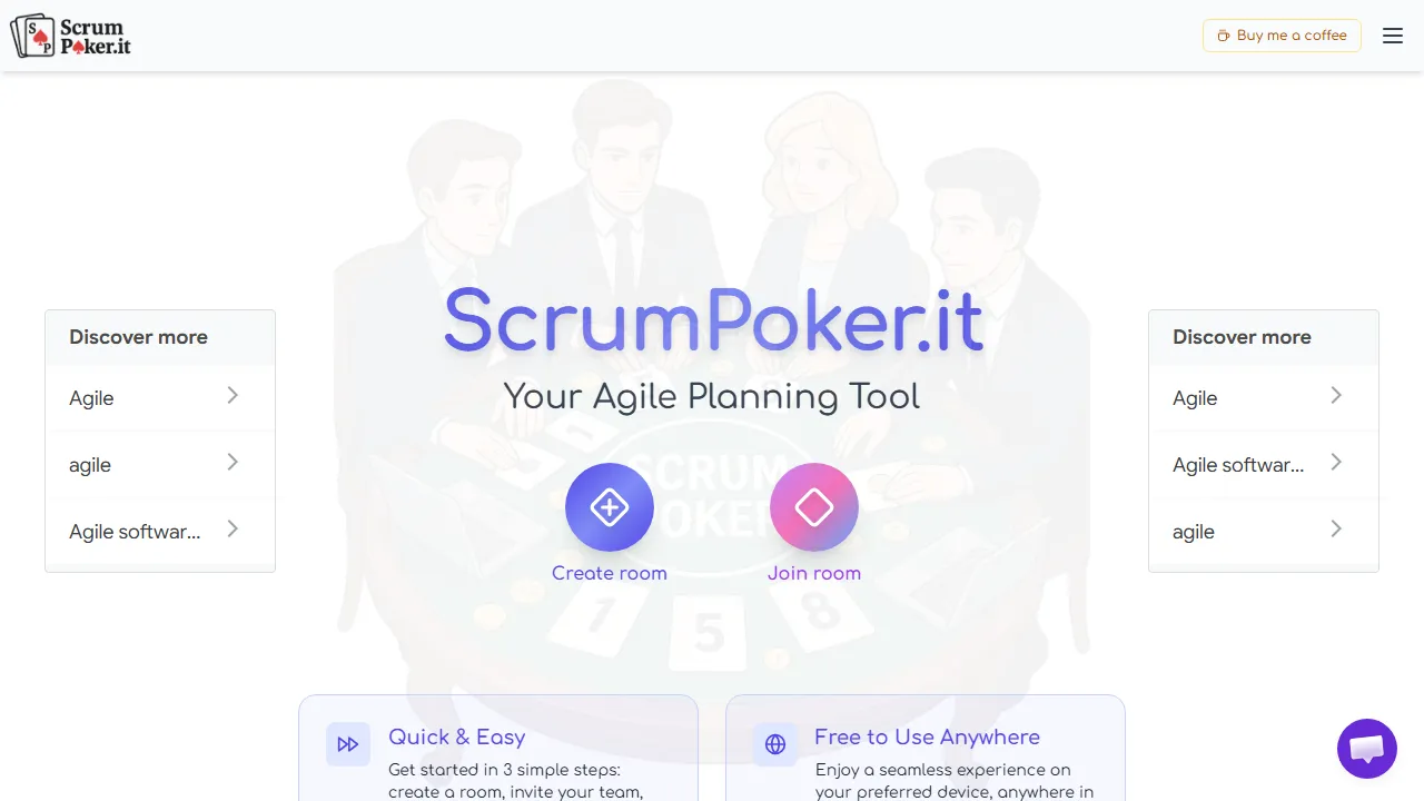 scrumpoker.it - Sprint Planning Tool for Agile Teams screenshot