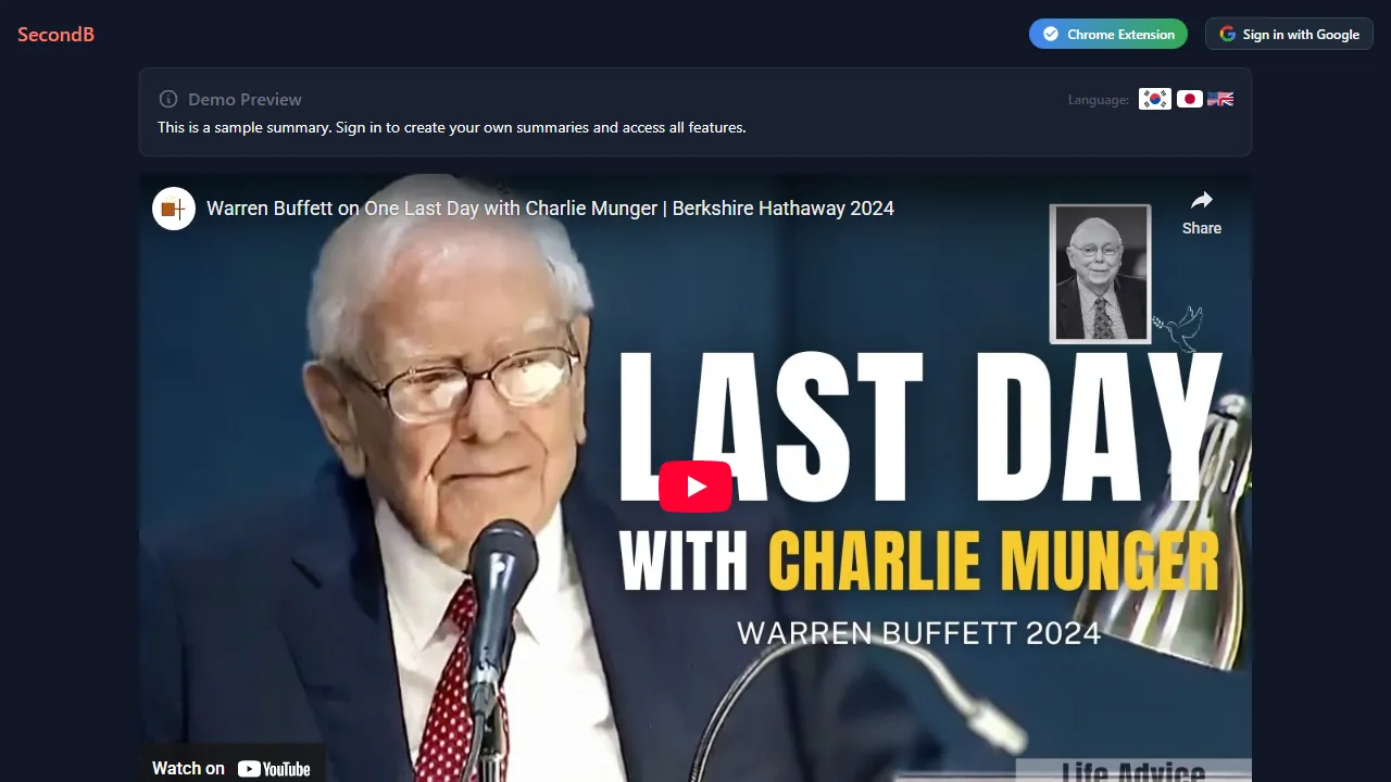secondb.ai - AI Article Summarizer for Quick Content Summarization screenshot