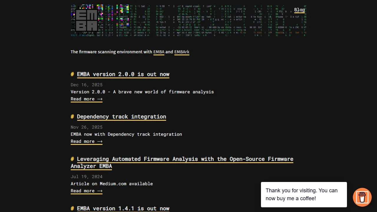 securefirmware.de - IoT Firmware Security Analysis Tool Online screenshot