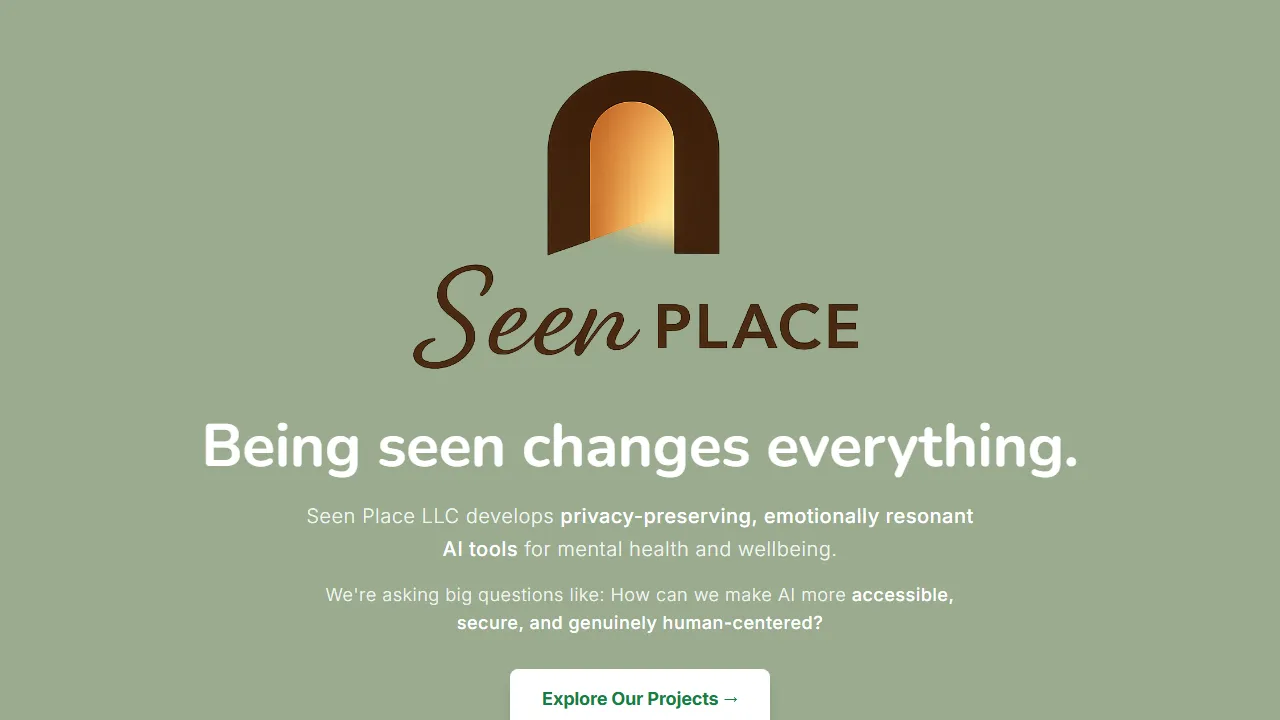 seen.place - Privacy Focused Journaling App with AI Reflection screenshot