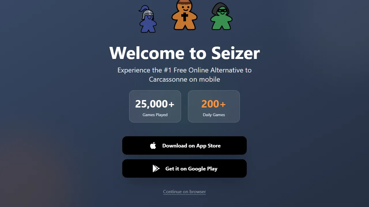 seizer.io - Social Hub for Carcassonne Fans screenshot