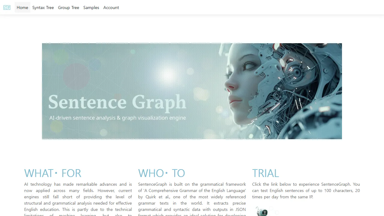 sentencegraph.com - English Language Learning Tools and Resources screenshot