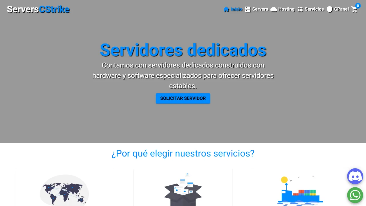 serverscstrike.com - Minecraft Server Hosting Services in the Cloud screenshot