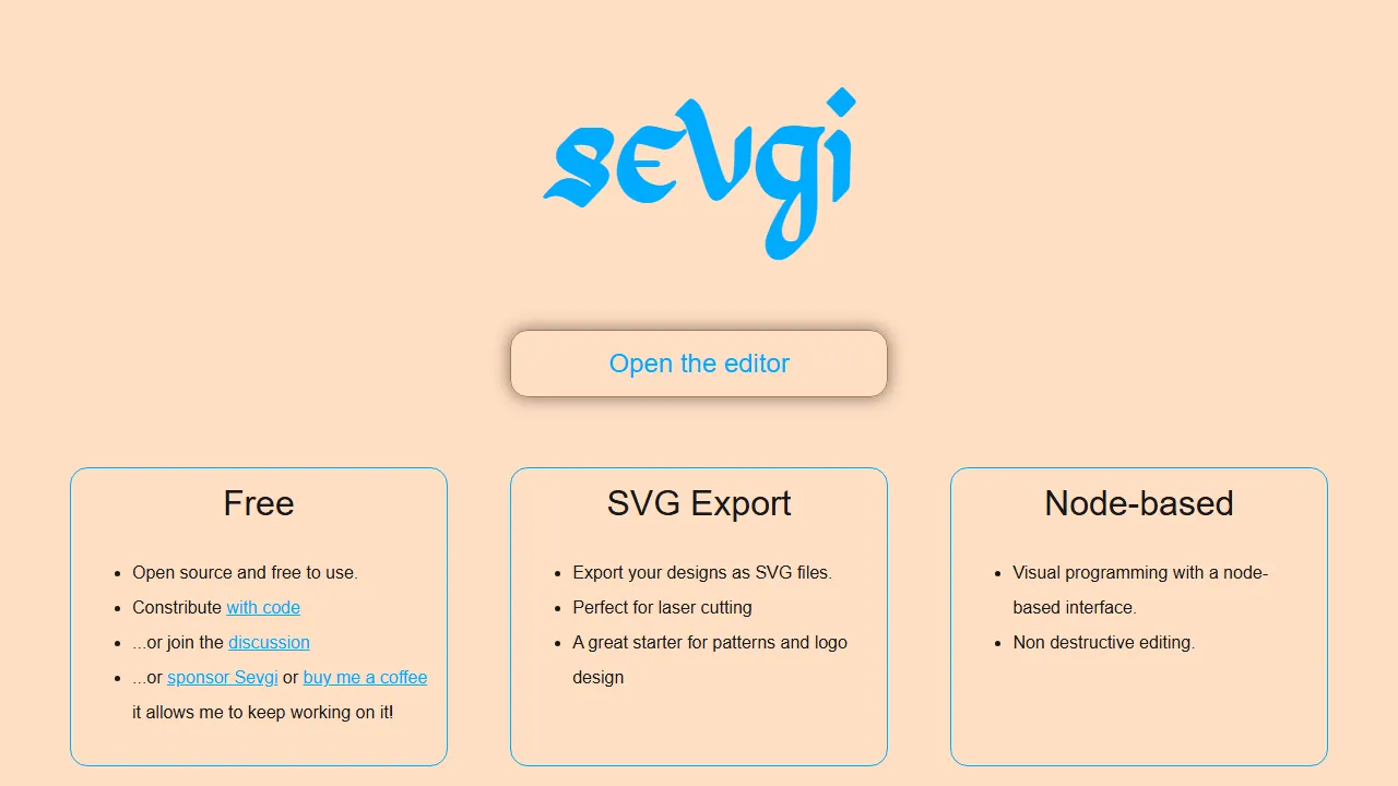 sevgi.app - Node Based Graphics Design Editor screenshot