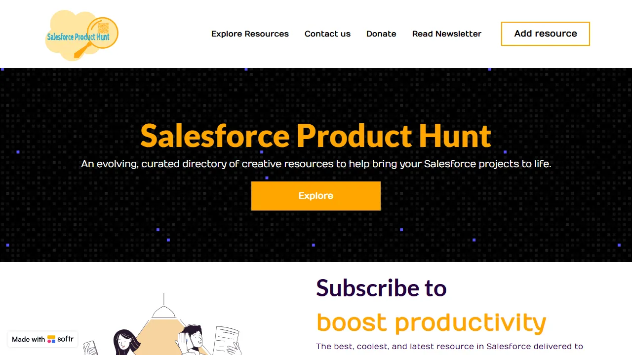 sfdcproducthunt.com - Salesforce AppExchange Browser Extensions screenshot