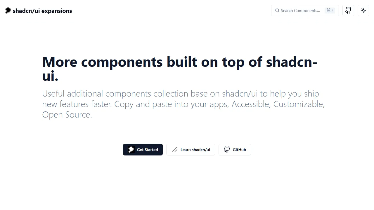 shadcnui-expansions.typeart.cc - Shadcn UI Component Library and Extensions screenshot