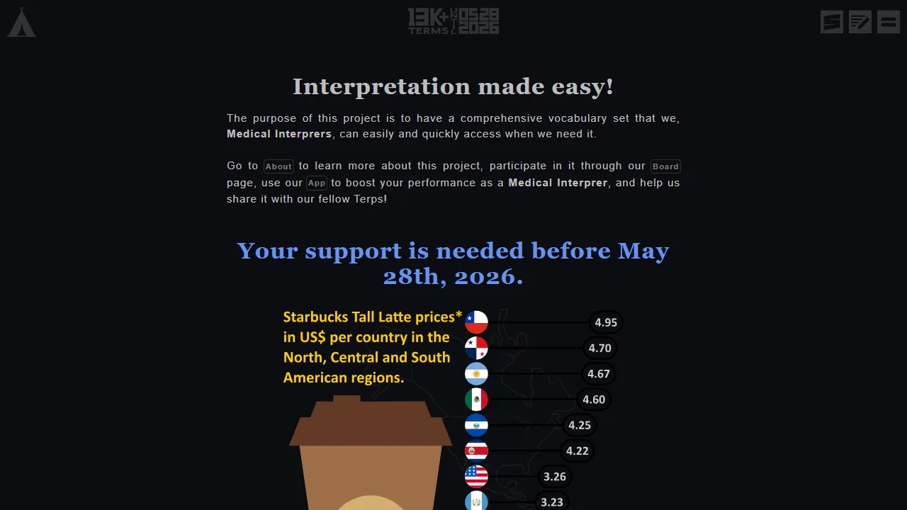 sharpterp.com - Free Reference Tool for Interpreters screenshot