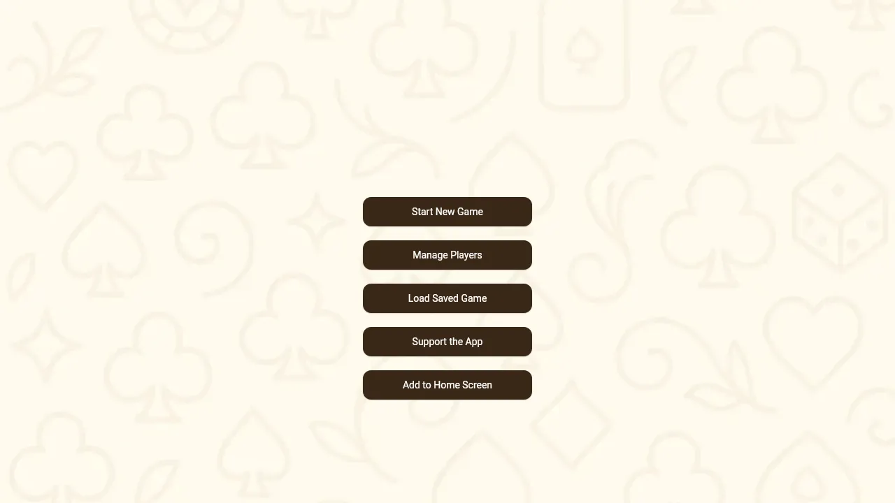 shelemnegar.com - Simple Score Tracker for Card Games screenshot