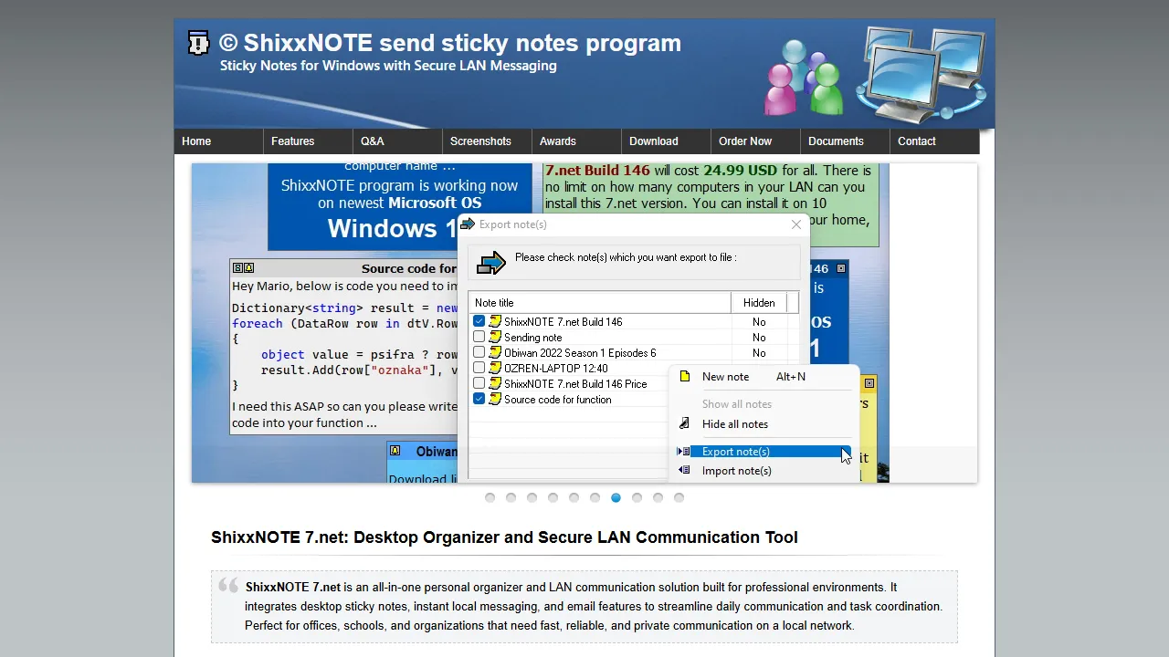 shixxnote.com - Note App Download for Registered Users screenshot