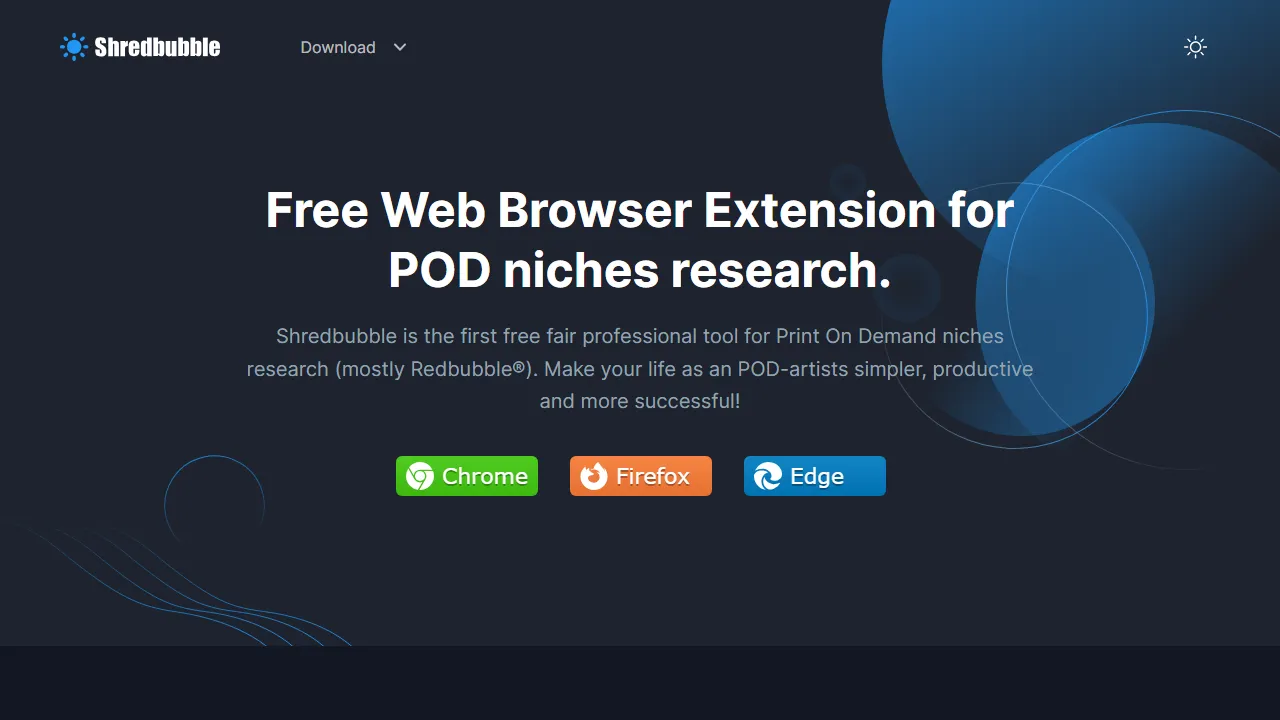 shredbubble.com - Free Niche Finder for Print-on-Demand Research screenshot
