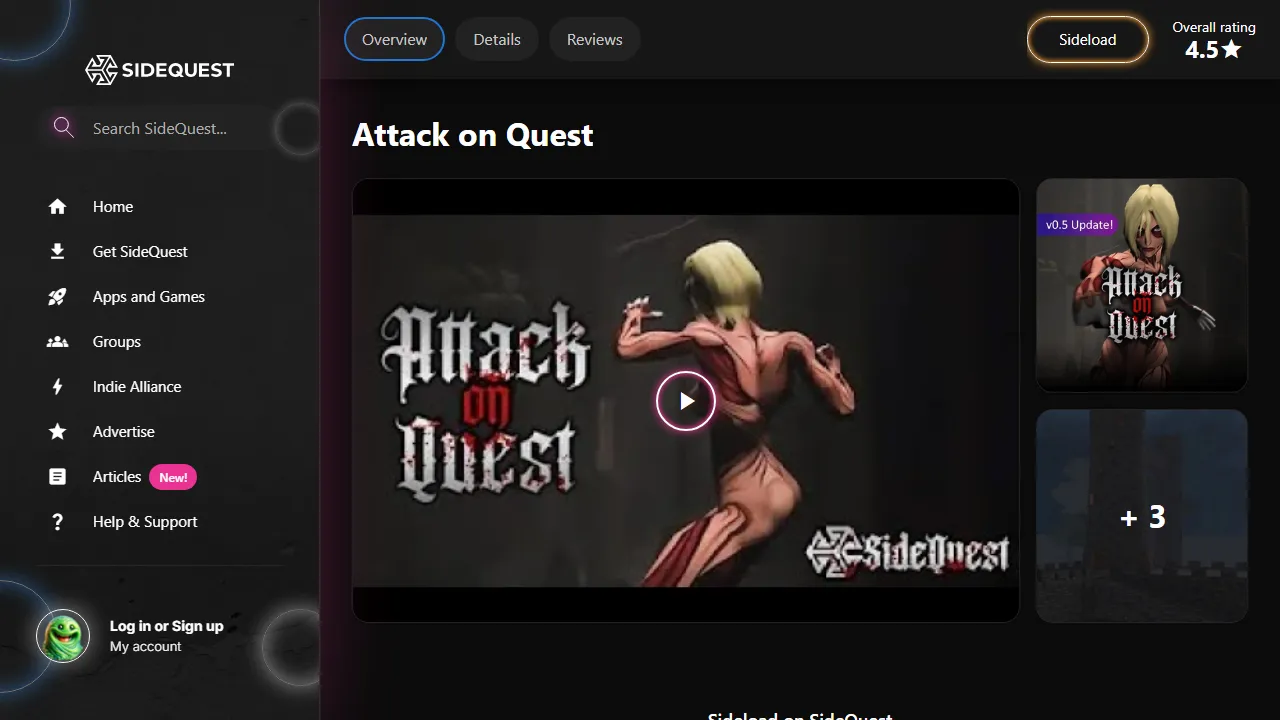 sidequestvr.com - Anime VR Game for Virtual Headsets screenshot