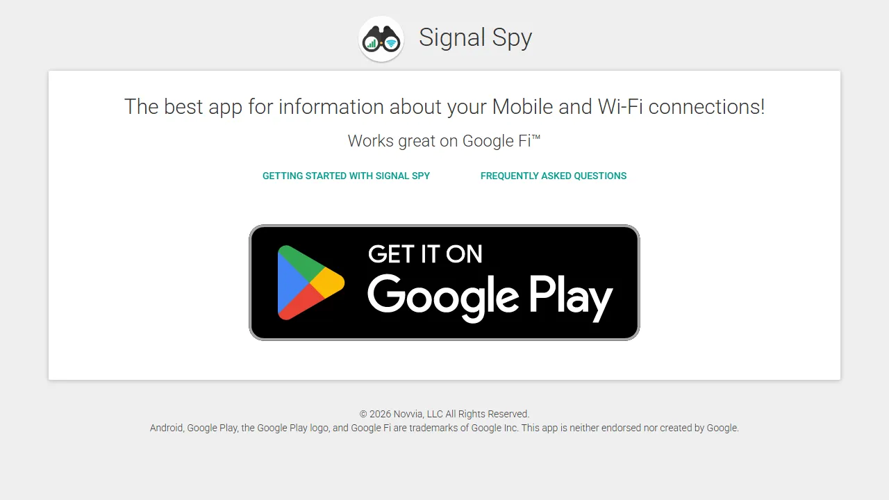 signalspy.com - Network Connection Management for Google Fi screenshot