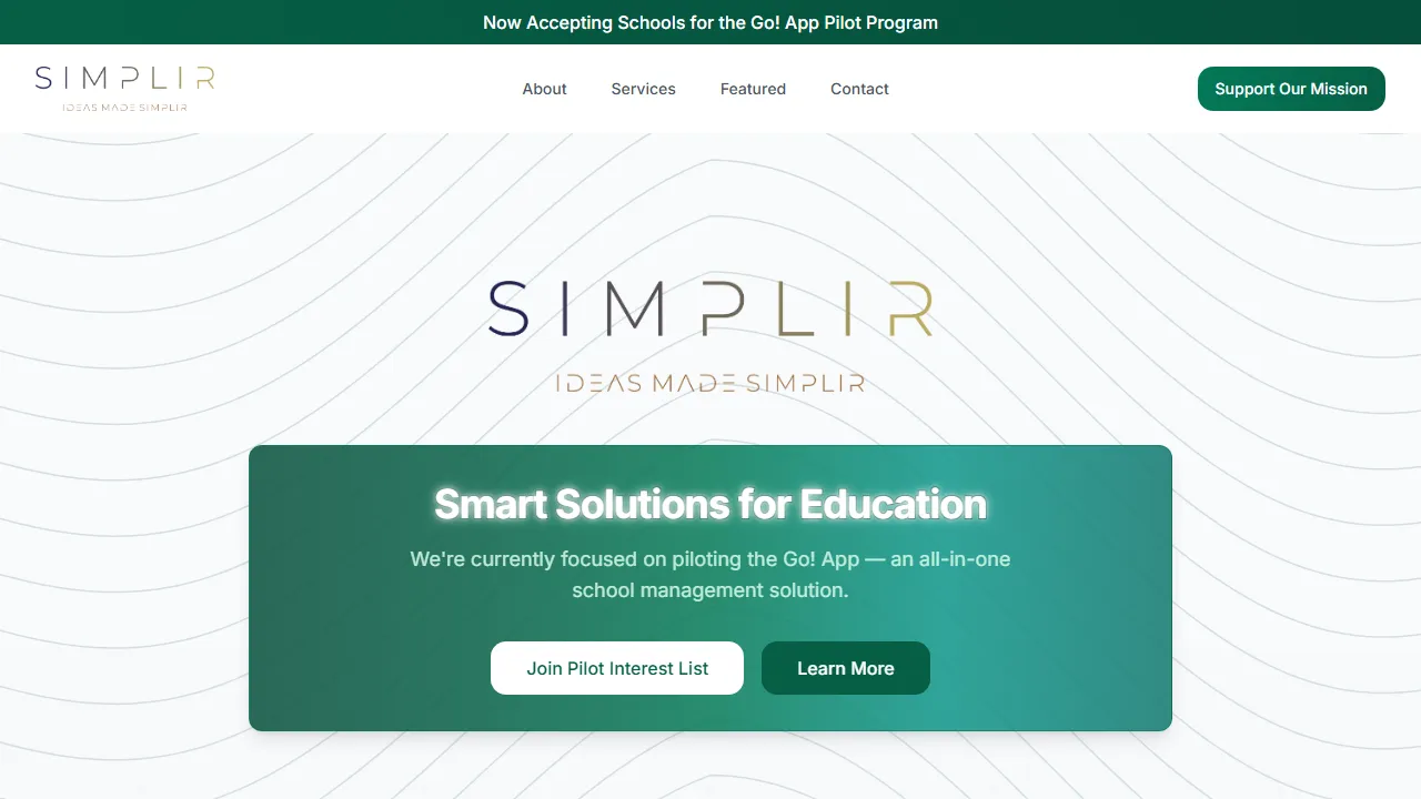 simplir.io - Web and Mobile School Management Platform screenshot