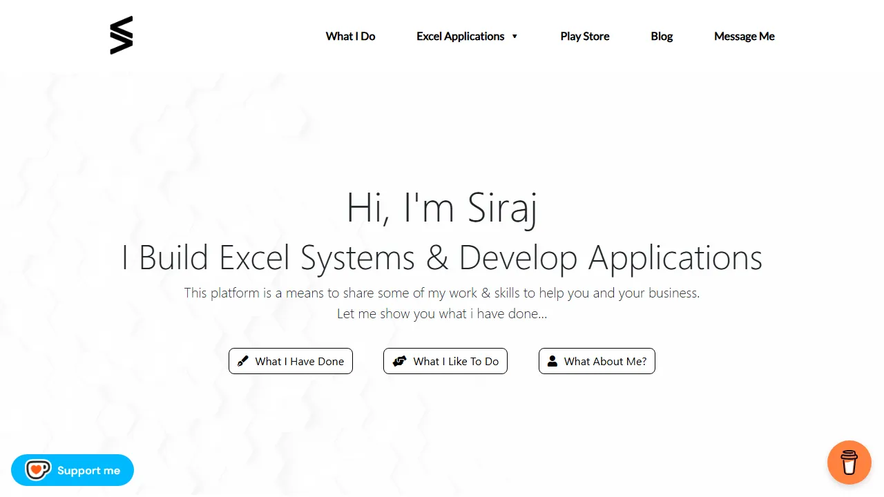 sirajm.com - Free Excel Budgeting and Invoice Templates screenshot