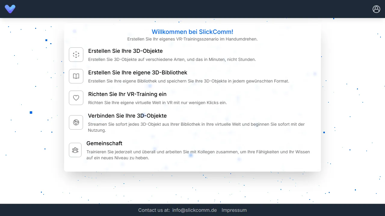 slickcomm.de - VR Training App For Improved Quality screenshot