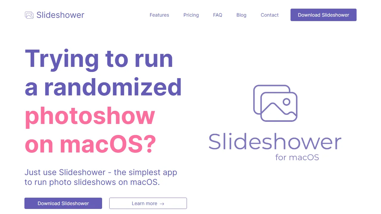 slideshower.com - macOS Smart Slideshow Presentation Maker screenshot