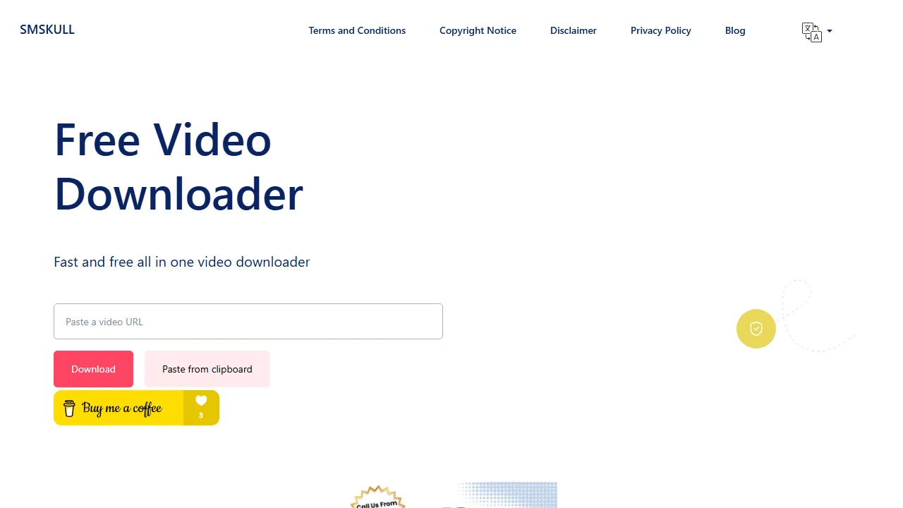 smskull.com - Free Video Downloader for Social Media screenshot