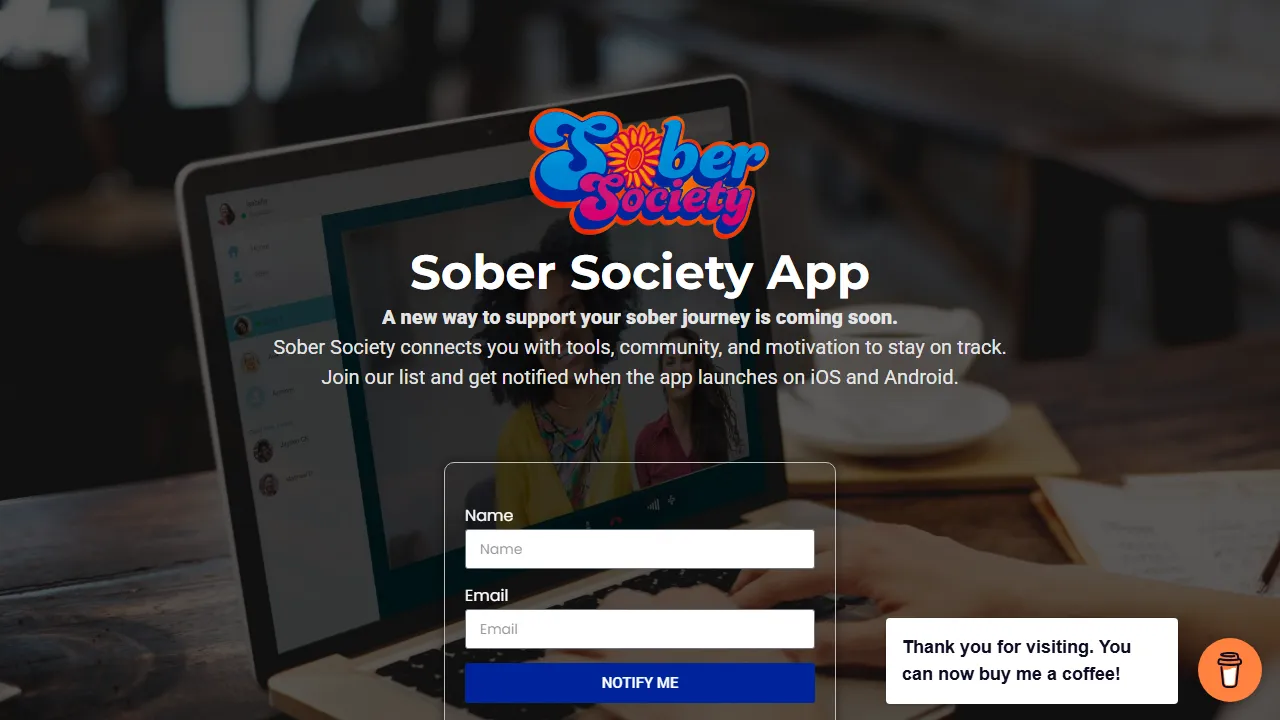 sobersociety.co.uk - Community Support App for Addiction Recovery screenshot