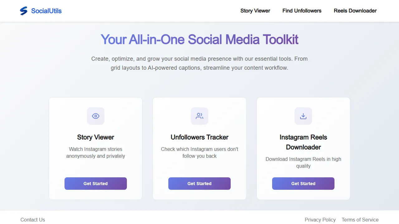 socialutils.io - Free Social Media Marketing Tools screenshot