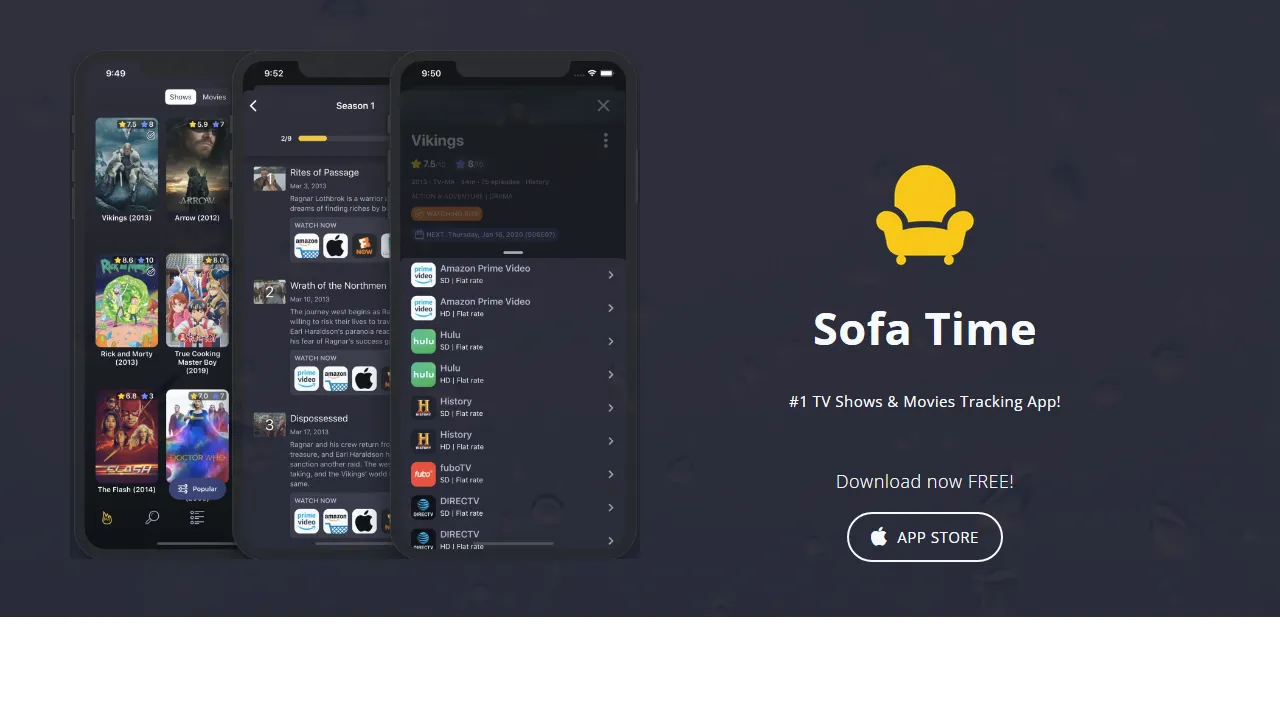 sofatime.app - TV Show and Movie Tracker App screenshot