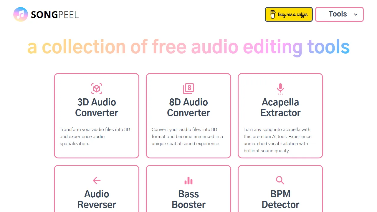 songpeel.com - Accessible Online Audio Tool for Everyone screenshot