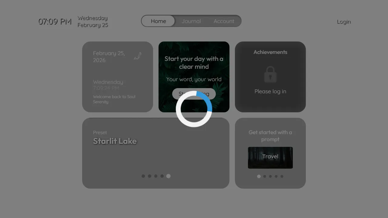 soul-serenity-journal-app.vercel.app - Innovative Journaling App with Ambient Features screenshot