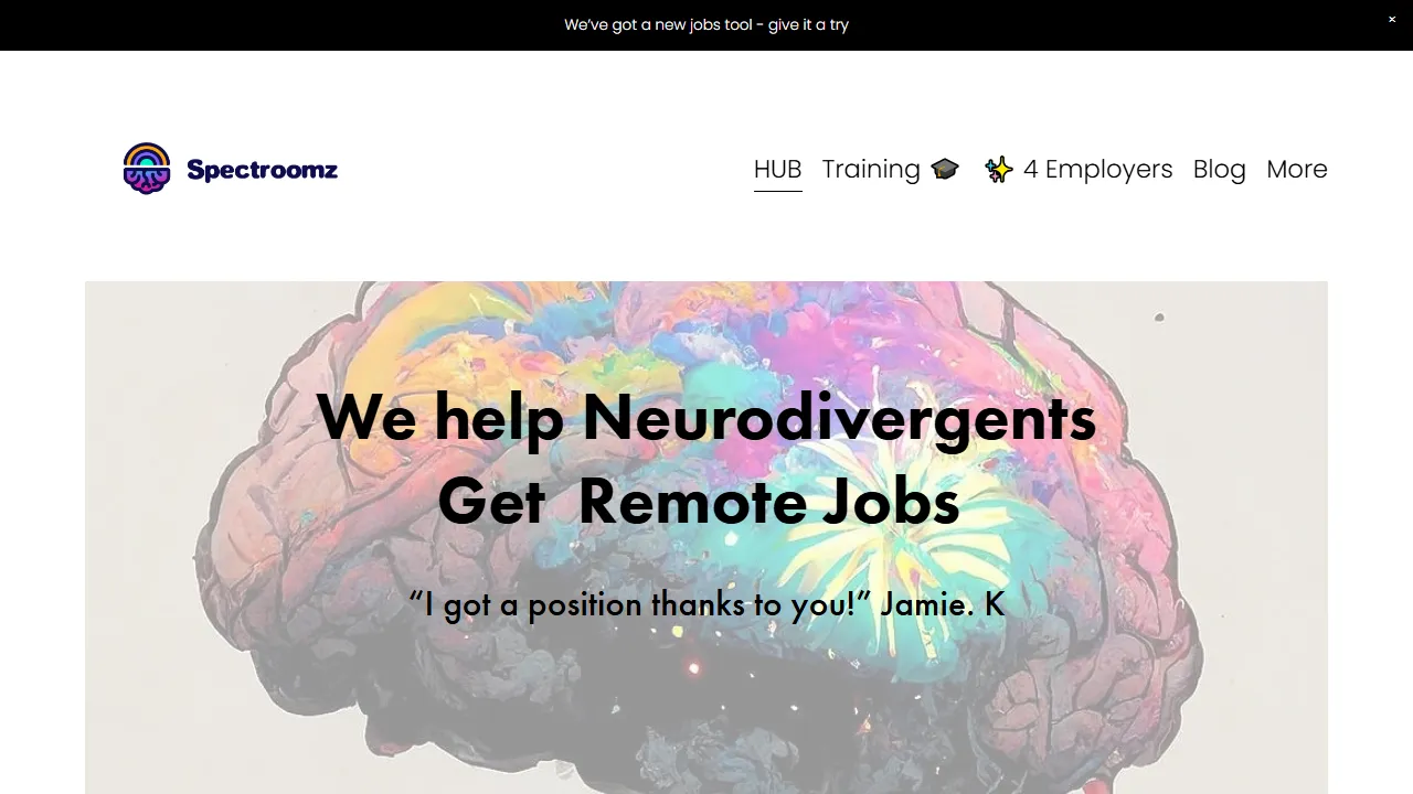 spectroomz.com - Platform for Autism Employment and Support screenshot