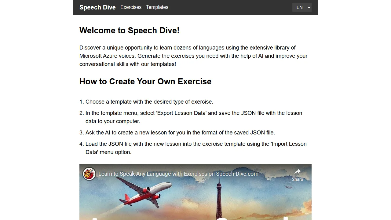speech-dive.com - Public Speaking Exercises for Confident Communication screenshot