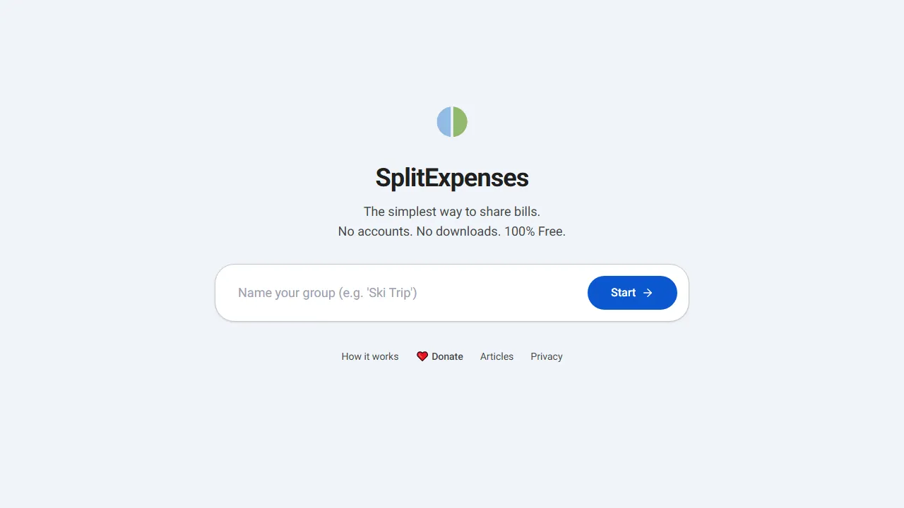 splitexpenses.ca - Free Online Split Bill Calculator for Groups screenshot