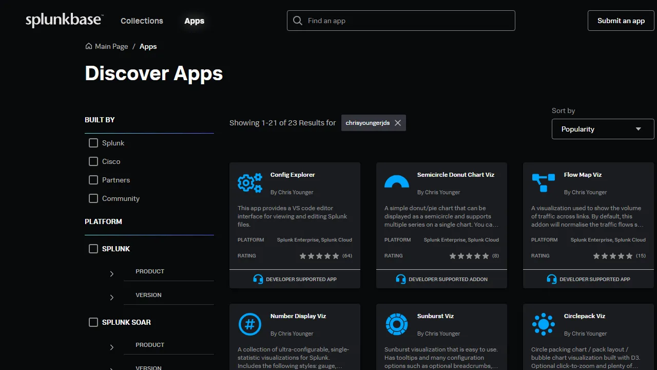 splunkbase.splunk.com - Creator of Splunk Apps screenshot