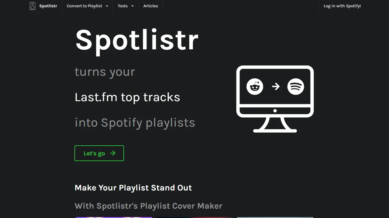spotlistr.com - Free Playlist Generator Online screenshot