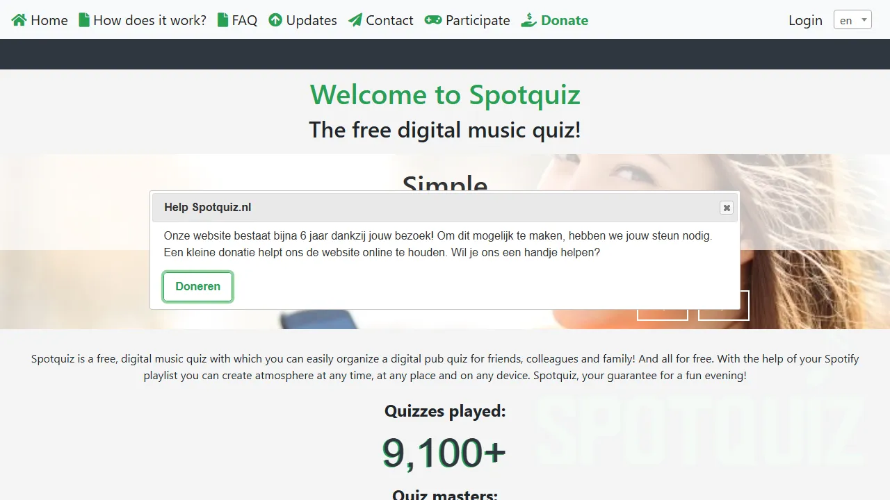 spotquiz.nl - Online Quiz Platform for Kahoot Quizzes screenshot