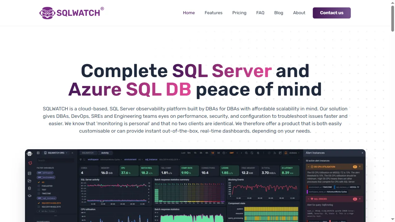 sqlwatch.io - Free Open Source SQL Server Monitoring Tool screenshot