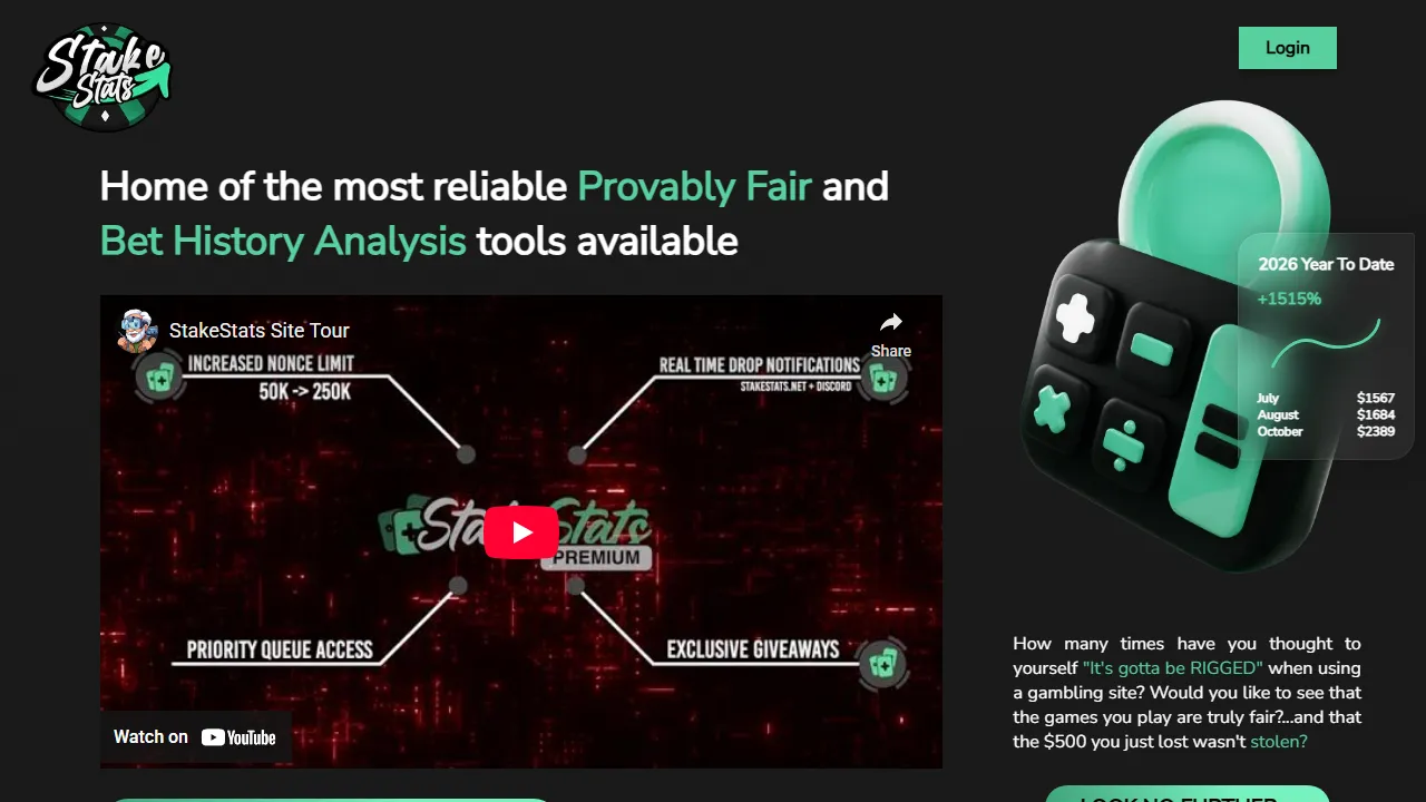 stakestats.net - Stake Stats Analysis Platform screenshot