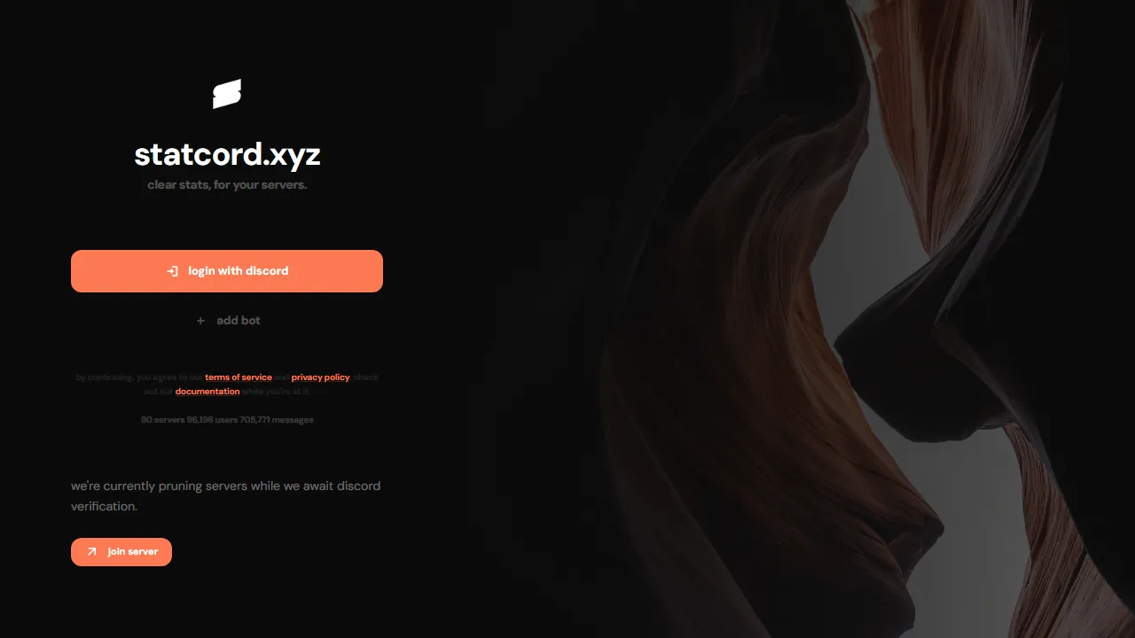 statcord.xyz - Discord Bot Analytics Tool - Track Bot Stats screenshot