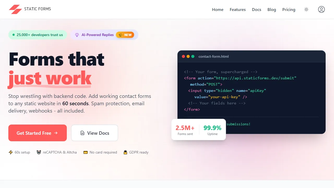 staticforms.xyz - Google Form Creator Builder Maker Generator screenshot
